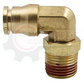 1/4" Push Lock X 1/4" MNPT 90 Degree Brass Swivel Elbow