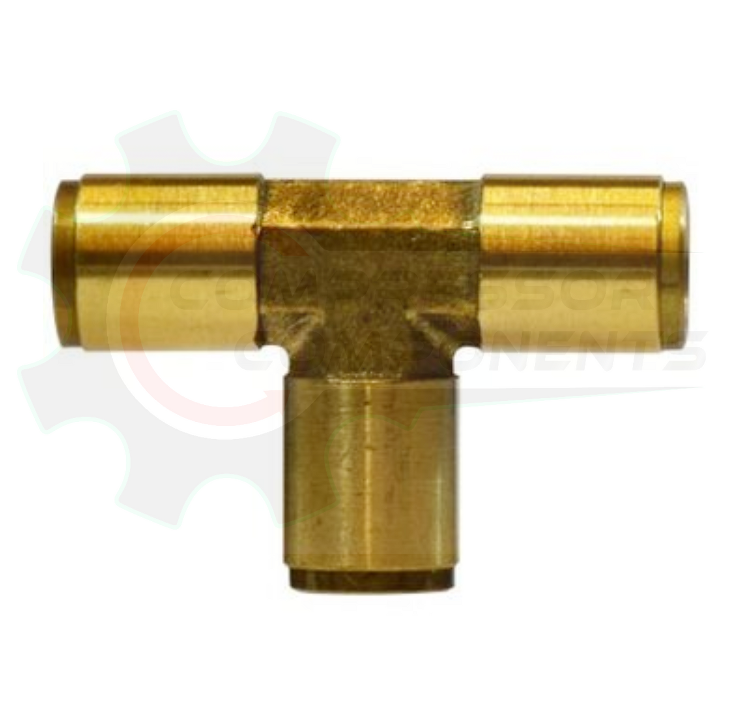 5/16" Brass Push Lock Union Tee
