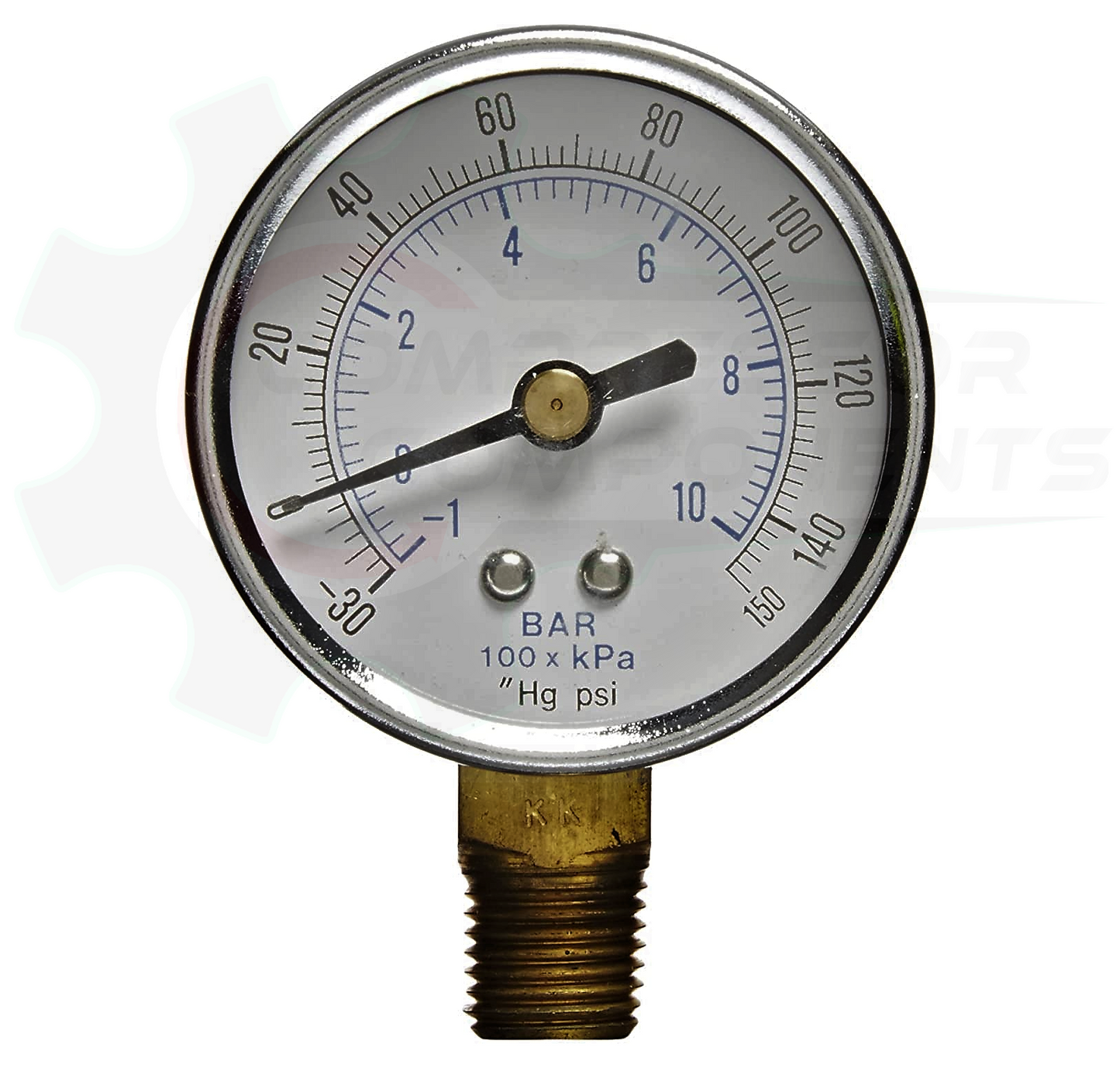 PIC -30/0/+150 BOTTOM MOUNT DRY PRESSURE / VACUUM GAUGE COMBO 2" DIAL 1/4" MNPT