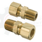 Brass Compression Adapter 1/4" x 1/4" MNPT