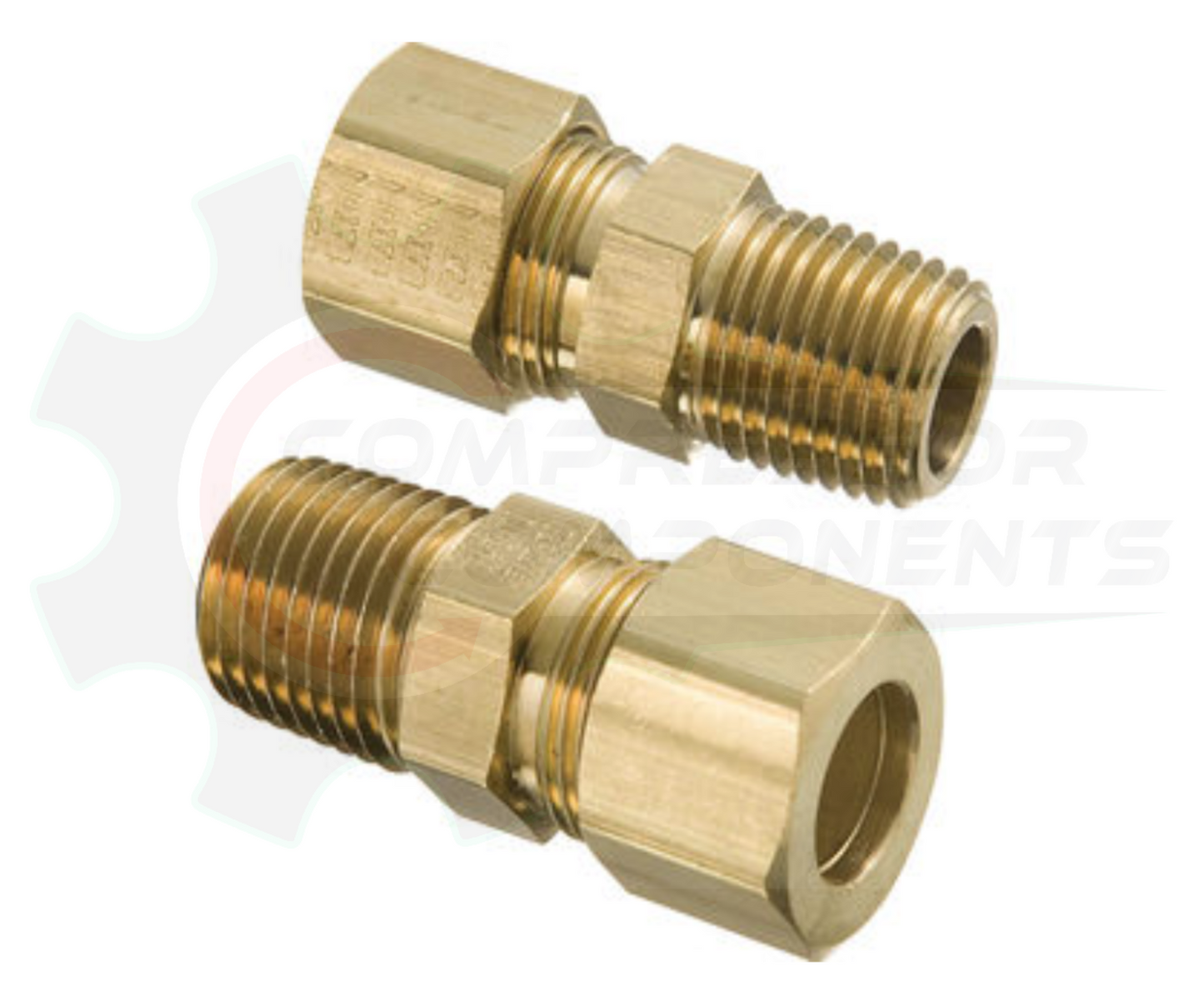 Brass Compression Adapter 1/4" x 1/4" MNPT