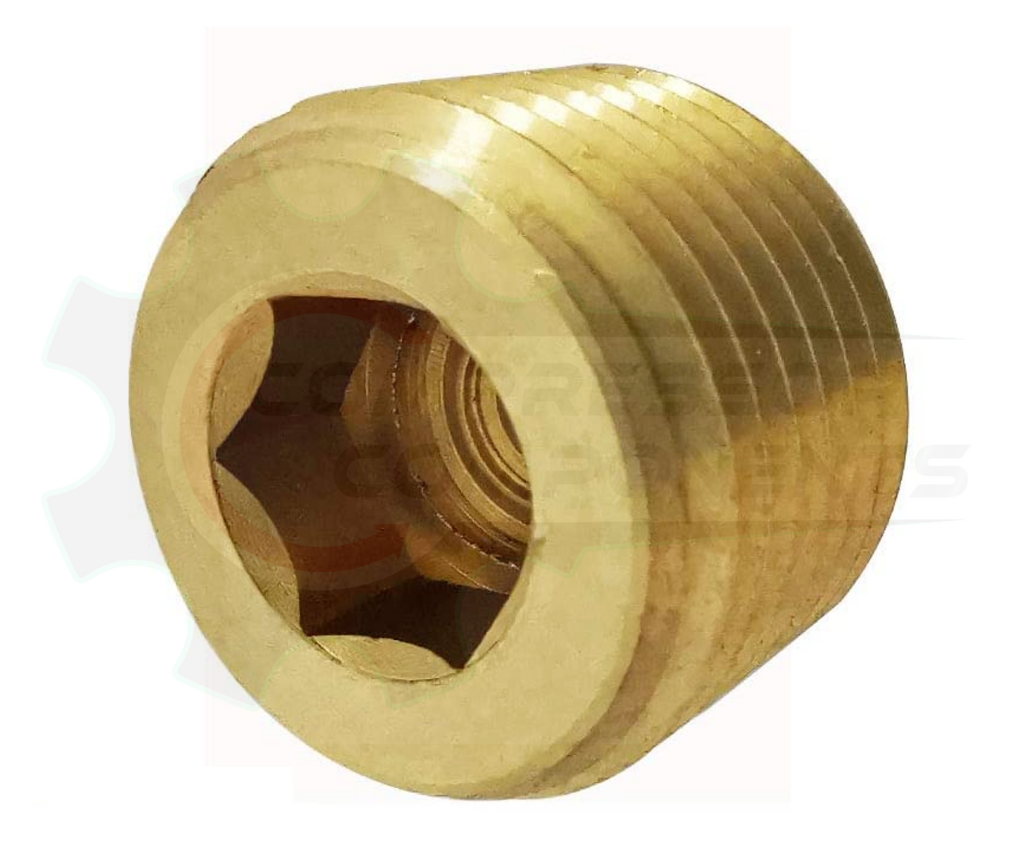 Brass Countersunk Hex Plug MNPT 1/4"