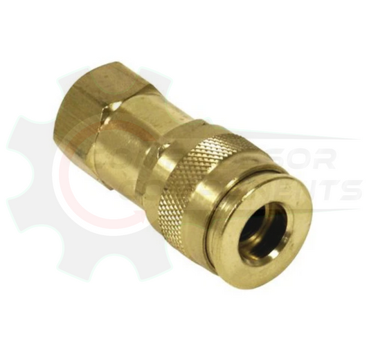 Industrial Brass Body Interchange Coupler - 3/8" FNPT x 1/4" BODY