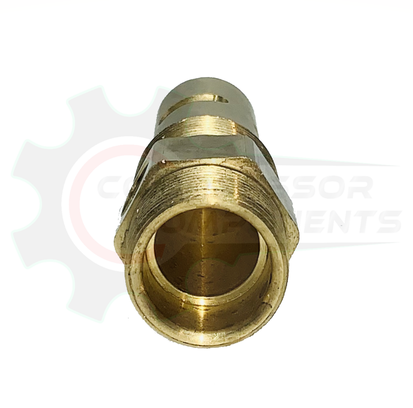 DISCHARGE IN TANK CHECK VALVE 1/2" COMPRESSION INLET x 1/2" MNPT OUTLET W\ DOUBLE 1/8" FNPT UNLOADER PORTS