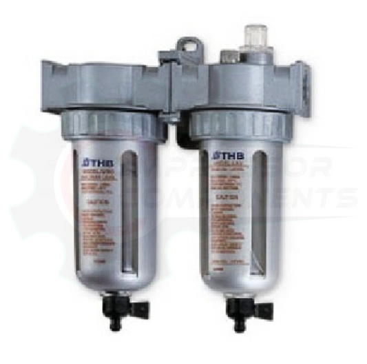 THB F80-FM864 - 2 STAGE PARTICULATE & COALESCING FILTER COMBO - 1/2" FNPT / 88 CFM PARTICULATE & COALESCING FILTER COMBO