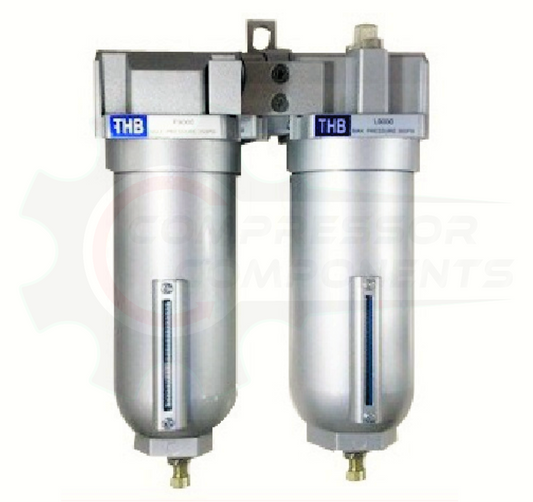 THB F90-FM966 - 2 STAGE PARTICULATE & COALESCING FILTER COMBO - 3/4" FNPT / 155 CFM