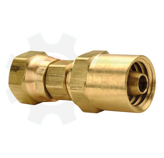 Female Swivel Reusable Hose Fitting - 1/2" FNPSM for 1/2" Hose ID  X 7/8" Hose OD