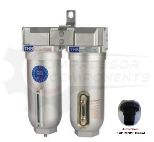 THB FLM-966A COALESCING FILTER DRYER COMBO - 3/4" FNPT FILTER WITH 0.01 MICRON FILTER