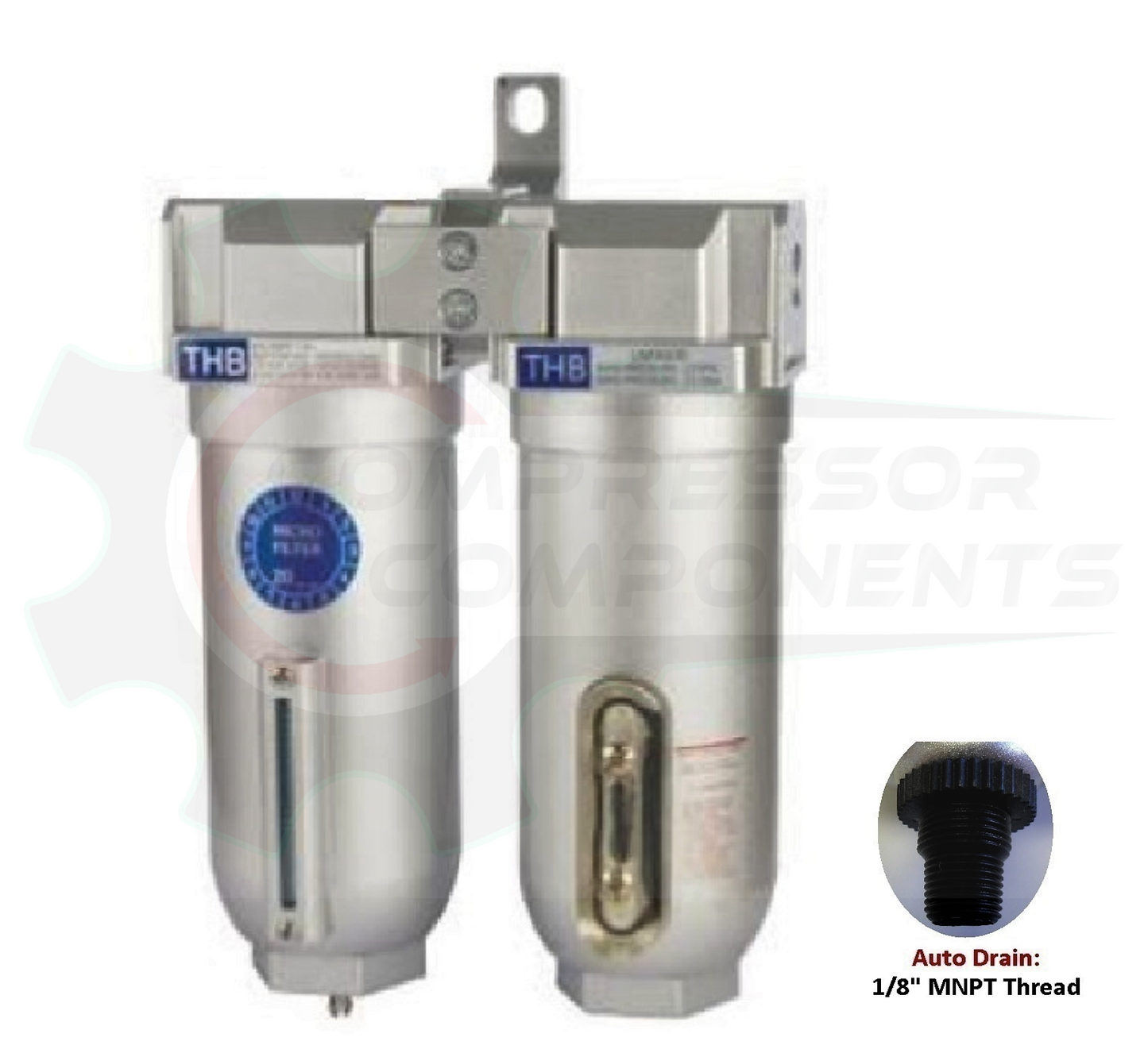 THB FLM-968A COALESCING FILTER DRYER COMBO - 1" FNPT WITH 0.01 MICRON FILTER WITH AUTO DRAIN