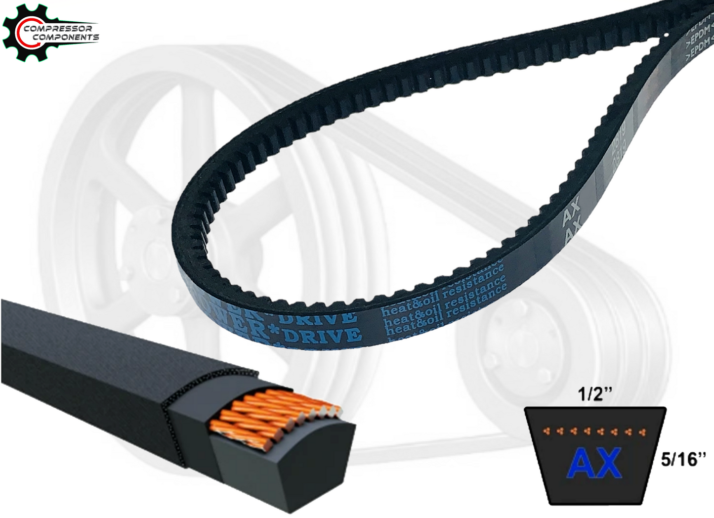 AX46 - D&D Dura-Extreme Raw Edge Cogged V-Belt