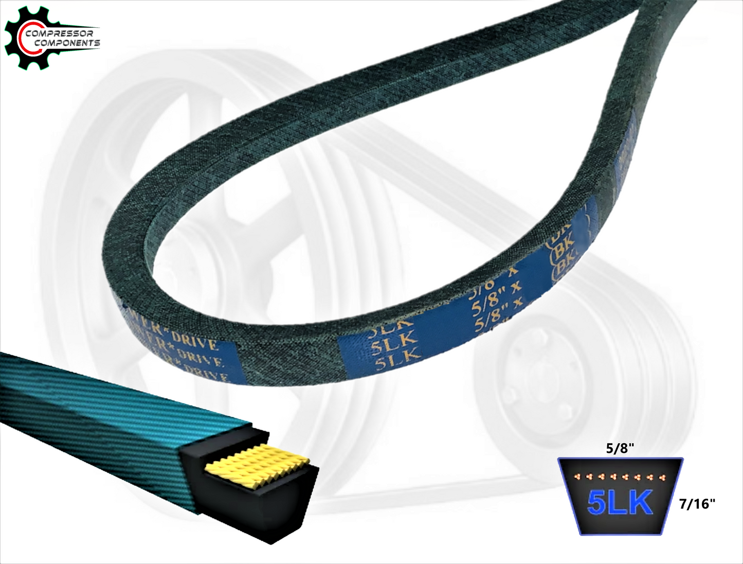 B55K / 5LK580 - D&D Dura-Ultimate Kevlar Reinforced V-Belt