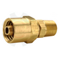 Male NPT Reusable Hose Fitting - 1/4" MNPT for 1/4" Hose ID X 9/16" OD Hose