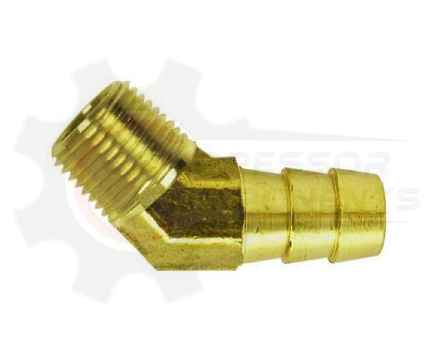 3/8"  Barbed 45 Degree Elbow X 1/8" MNPT