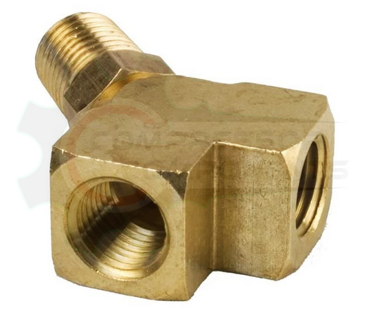 Brass Extruded Bar Stock " Y " Fitting FNPT X FNPT X MNPT 1/4"