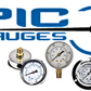 PIC 0-160 PSI CENTER BACK MOUNT DRY PRESSURE GAUGE 4.5" DIAL 1/4" MNPT