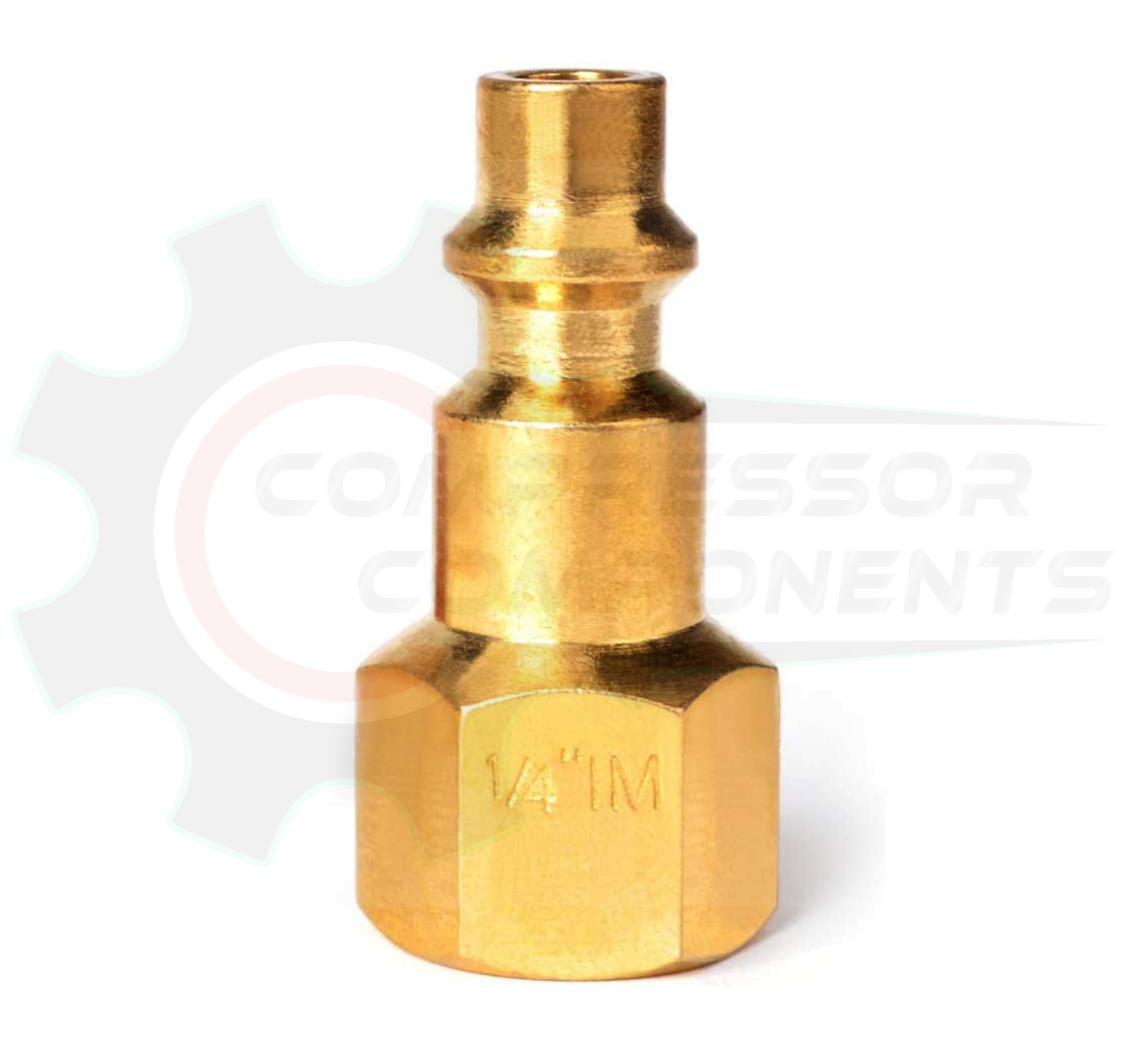 Industrial Brass Body Interchange Coupler Plug - 1/4" FNPT x 1/4" BODY
