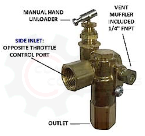 CONRADER Piloted Unloader Check Valves NSG Series - 5/8" COMPRESSION SIDE INLET x 3/8" MNPT OUTLET