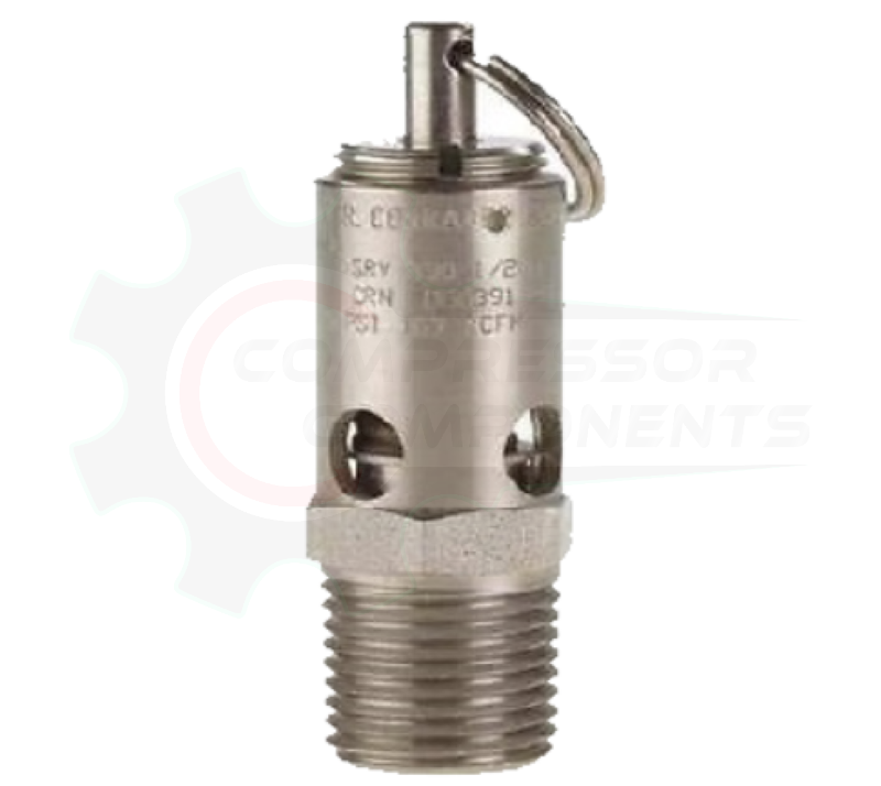 CONRADER 1/2" MNPT STAINLESS STEEL SAFETY RELIEF VALVES  /  POP OFF VALVES