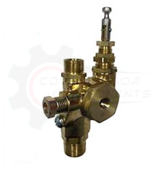 CONRADER Piloted Unloader Check Valves NSG Series - 1/2" 45 DEGREE FLARE TOP INLET x 1/2" MNPT OUTLET