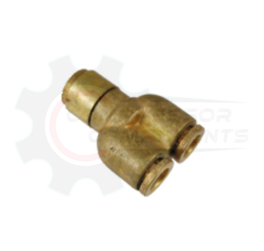 Brass Push Lock Y Union - 1/4" X 1/8"