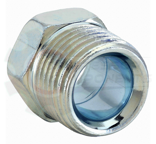 1/2" Zinc Chromate Steel Inverted Flare Nut